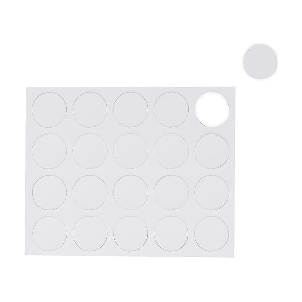 White Circle Magnets, Pack of 20
